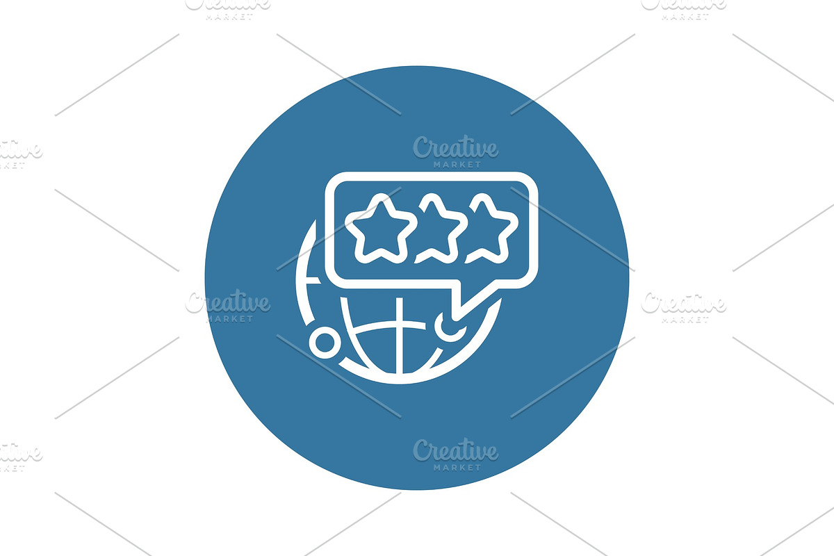 Global Customer Feedback Line Icon. in Illustrations - product preview 8