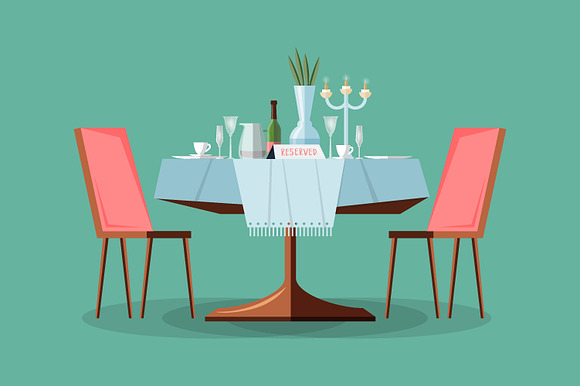 Reserved table illustration in Illustrations - product preview 1
