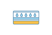 Water mattress color icon
