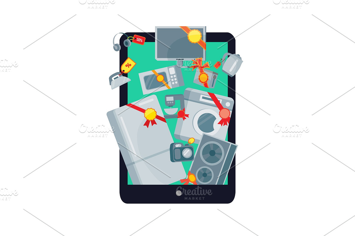 Big Sale in Electronics Store Vector in Objects - product preview 8
