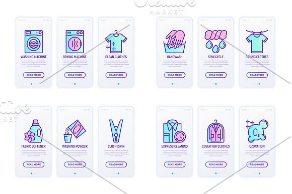 Laundry Service | 16 Thin Line Icons in Icons - product preview 8