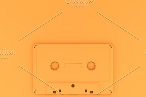Vintage cassette one tone color.