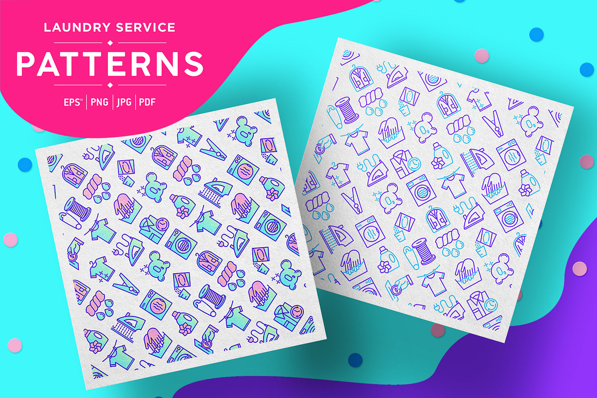 Laundry Service Patterns Collection in Patterns - product preview 8