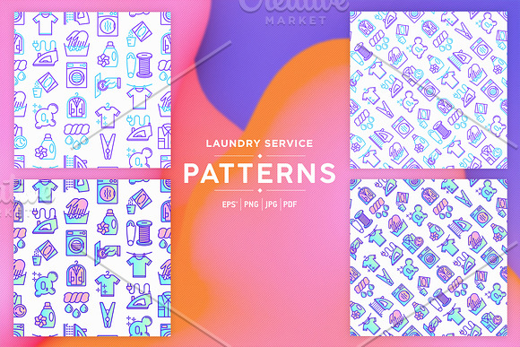 Laundry Service Patterns Collection in Patterns - product preview 4