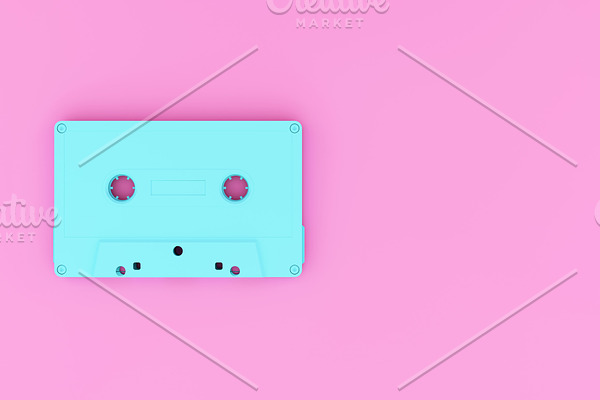 Vintage cassette in two tone color.