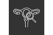 Gynecological exam chalk icon