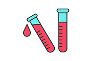 Laboratory test color icon
