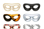 Bright colorful masquerade masks