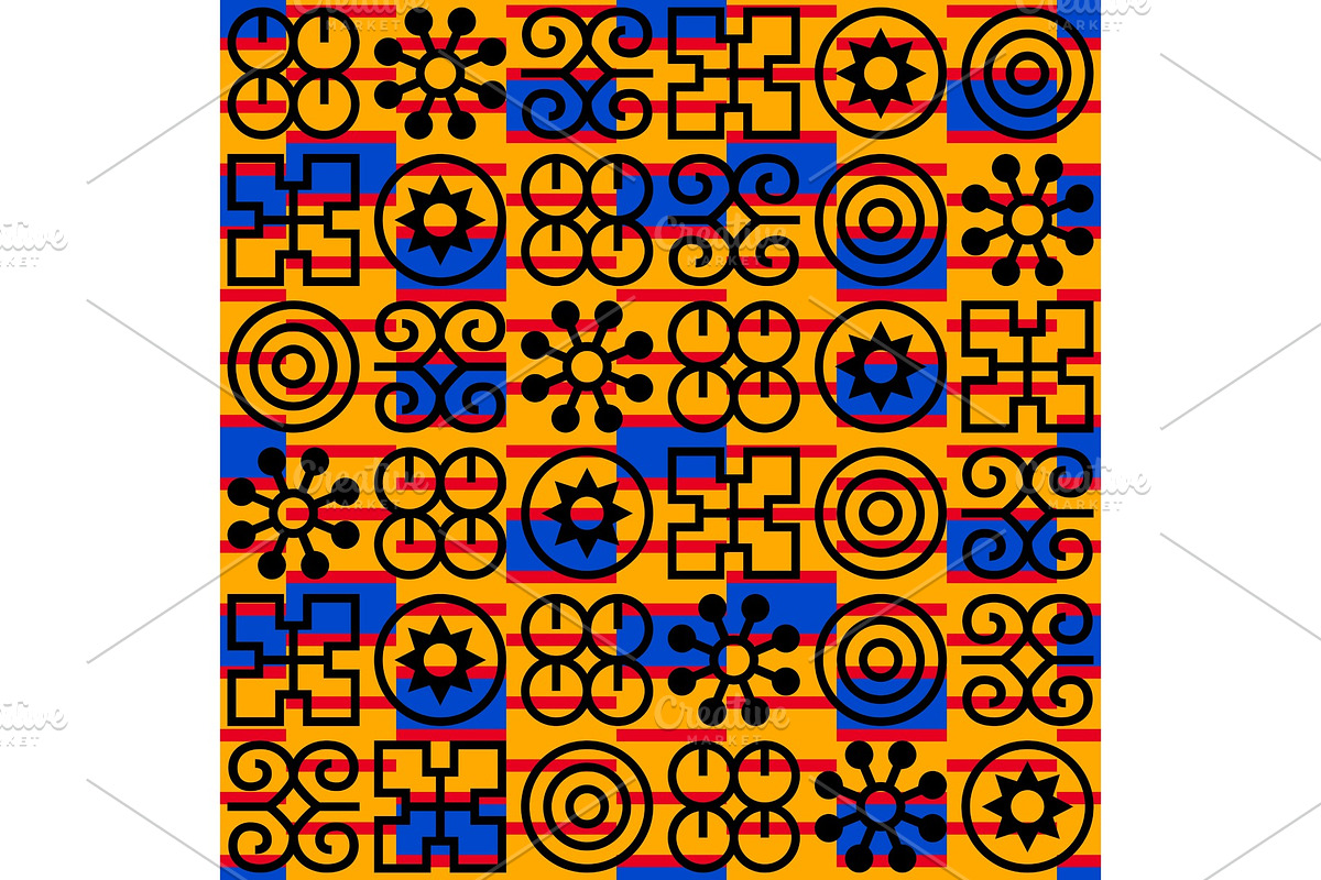Seamless African Adinkra pattern. in Patterns - product preview 8