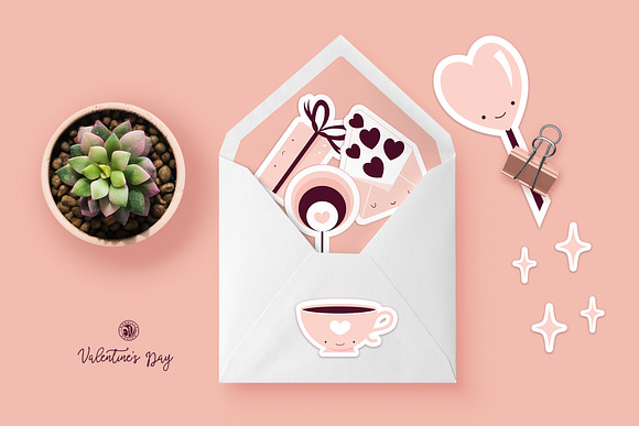 Cute Valentine's Day Stickers in Objects - product preview 2