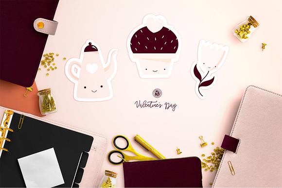 Cute Valentine's Day Stickers in Objects - product preview 3