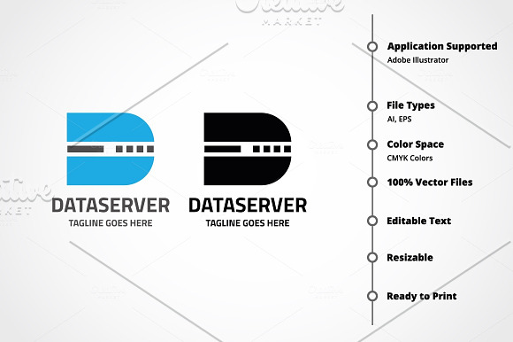 Data Server Logo in Logo Templates - product preview 5