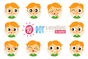 Boy&Girl - cute emotions set