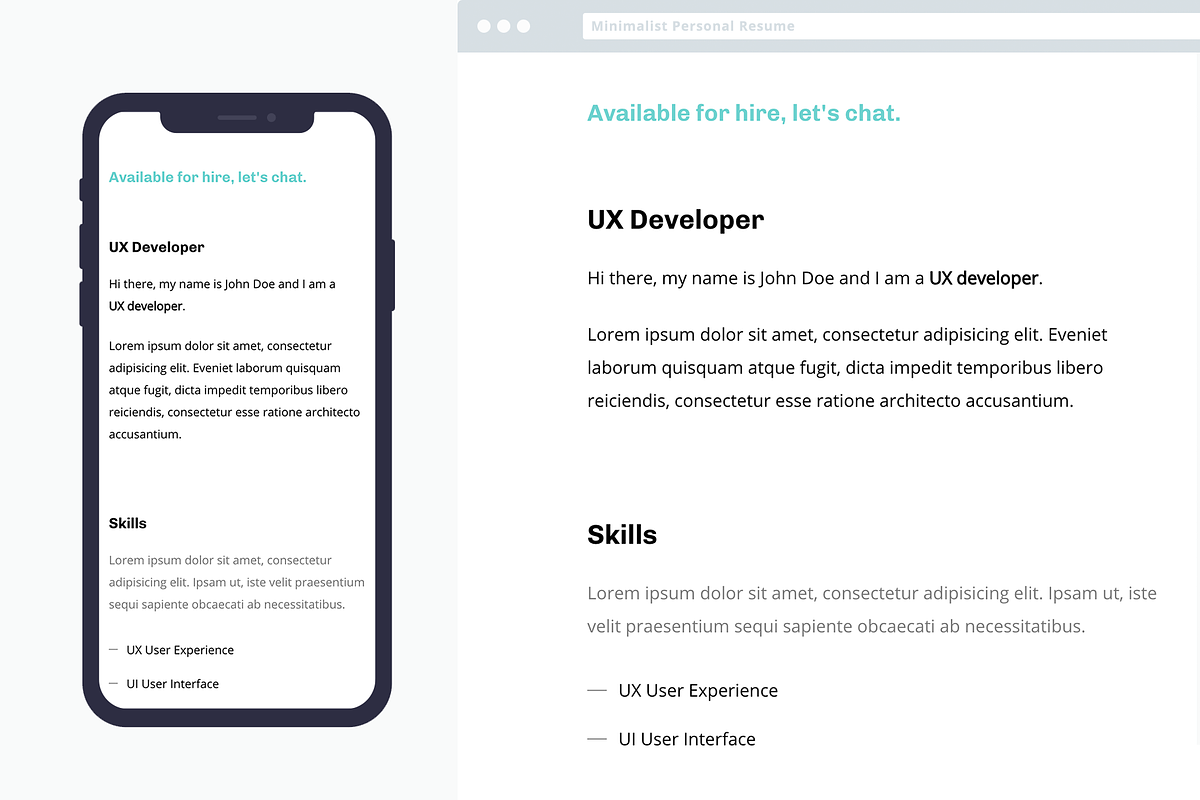 Responsive Resume / CV in HTML/CSS Themes - product preview 8