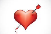 Heart pierced with arrow