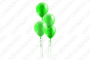 Green Party Balloons Graphic