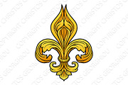Fleur De Lis Gold Graphic Design