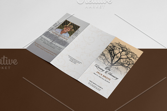 Trifold Funeral Template - V849 in Brochure Templates - product preview 4