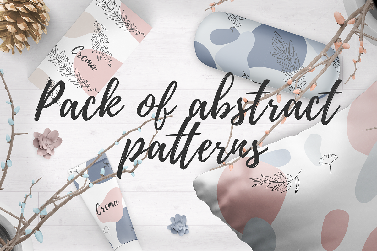 Pack of floral abstract patterns in Patterns - product preview 8