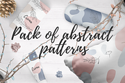 Pack of floral abstract patterns
