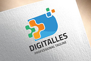 Letter D - Digitalles Logo