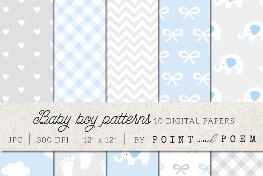 Baby Boy Digital Paper