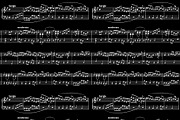 Abstract white music sheet on black