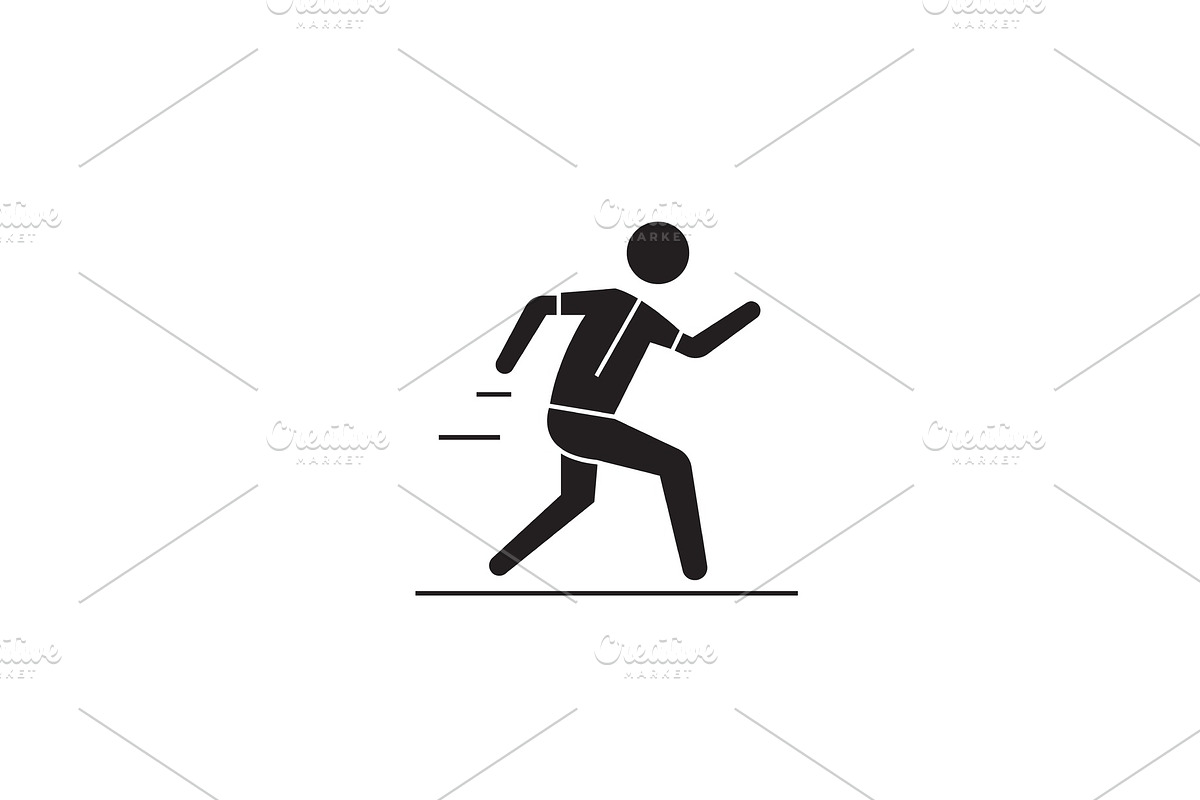 Active lifestyle black vector in Illustrations - product preview 8