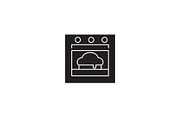 Baking pie black vector concept icon
