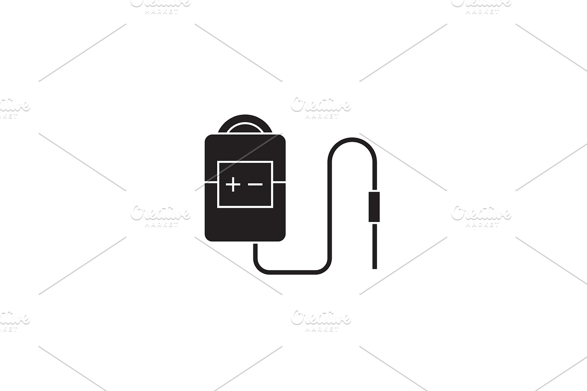 Blood transfusion black vector in Objects - product preview 8