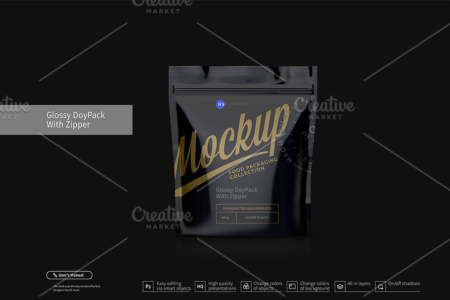 Six Doy-Pack Mockup 40% OFF! in Product Mockups - product preview 8