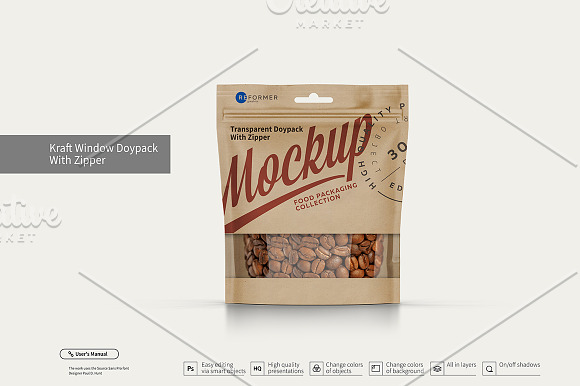 Six Doy-Pack Mockup 40% OFF! in Product Mockups - product preview 3
