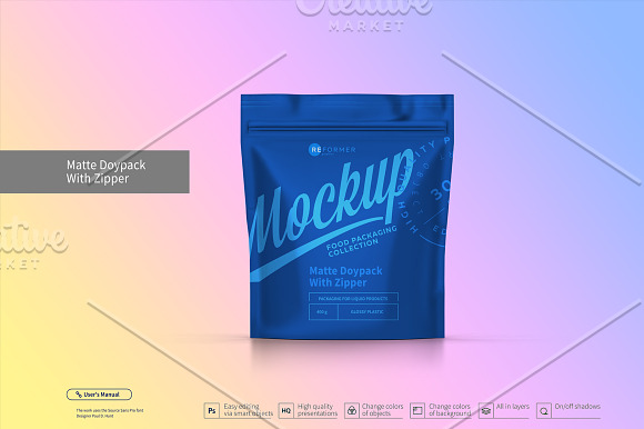 Six Doy-Pack Mockup 40% OFF! in Product Mockups - product preview 6