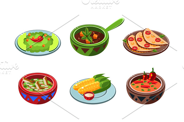 Collection of Mexican dishes