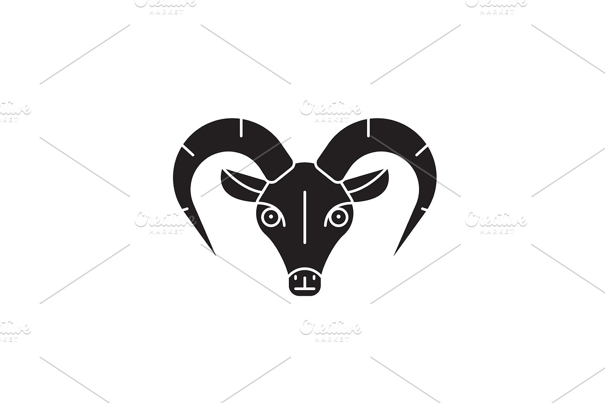 Capricorn black vector concept icon in Objects - product preview 8