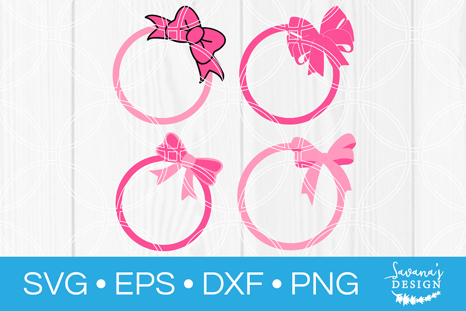 Bow Circle Monogram SVG Bundle in Illustrations - product preview 8