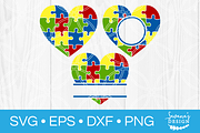 Autism Puzzle Hearts SVG