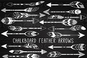 Chalkboard Feather Arrows