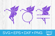 Fairy SVG Split Monogram SVG