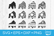 Gorilla SVG Bundle Round Monogram