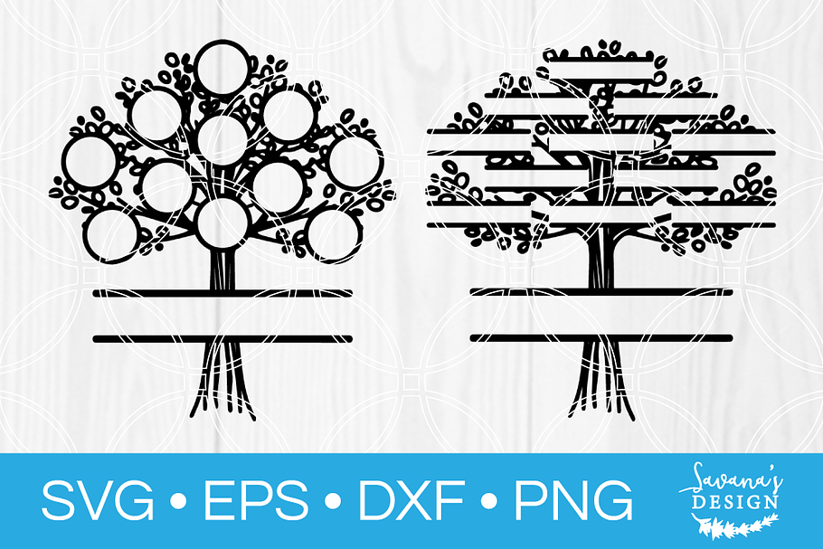 Family Tree Kit SVG Cut File in Illustrations - product preview 8