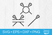 Lacrosse SVG Bundle Split Monogram