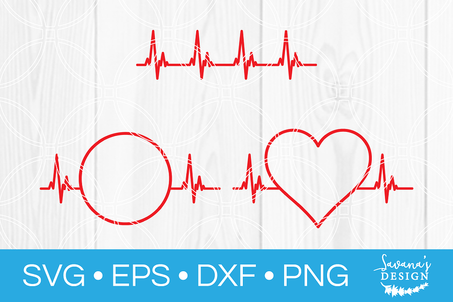 Heart Beat SVG Bundle Monogram