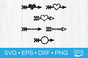 Heart Arrow SVG Cut File