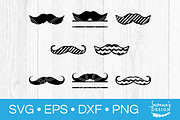 Mustache SVG Bundle Monogram SVG