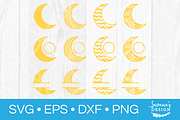 Moon SVG Bundle Circle Monogram SVG