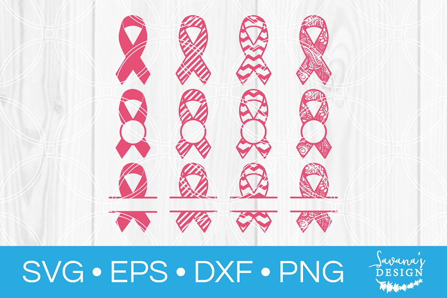 Breast Cancer Ribbons SVG Bundle