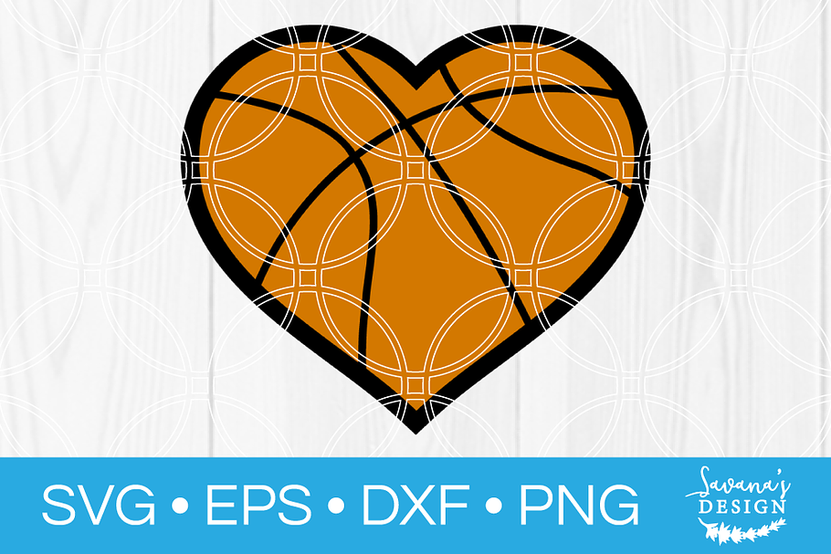 Basketball Heart SVG in Illustrations - product preview 8