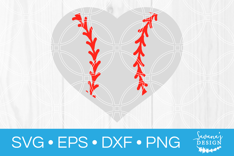 Baseball Heart SVG in Illustrations - product preview 8