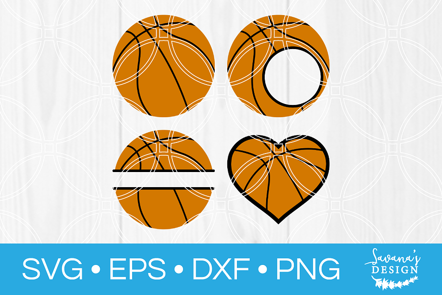 Basketball SVG Monogram SVG Cut File in Illustrations - product preview 8